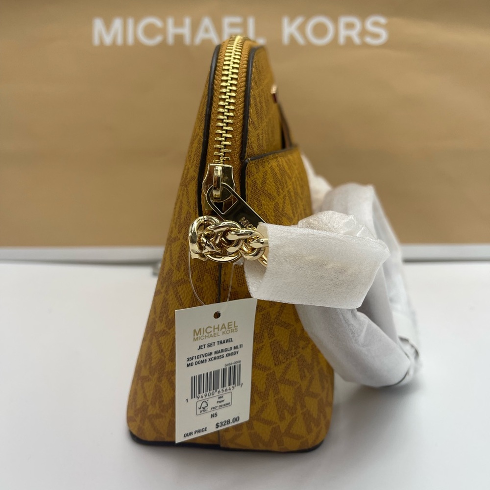 Michael Kors Jet Set Travel Md Logo Dome Crossbody XCROSS XBODY
Marigold 
NWT - Picture 4 of 16